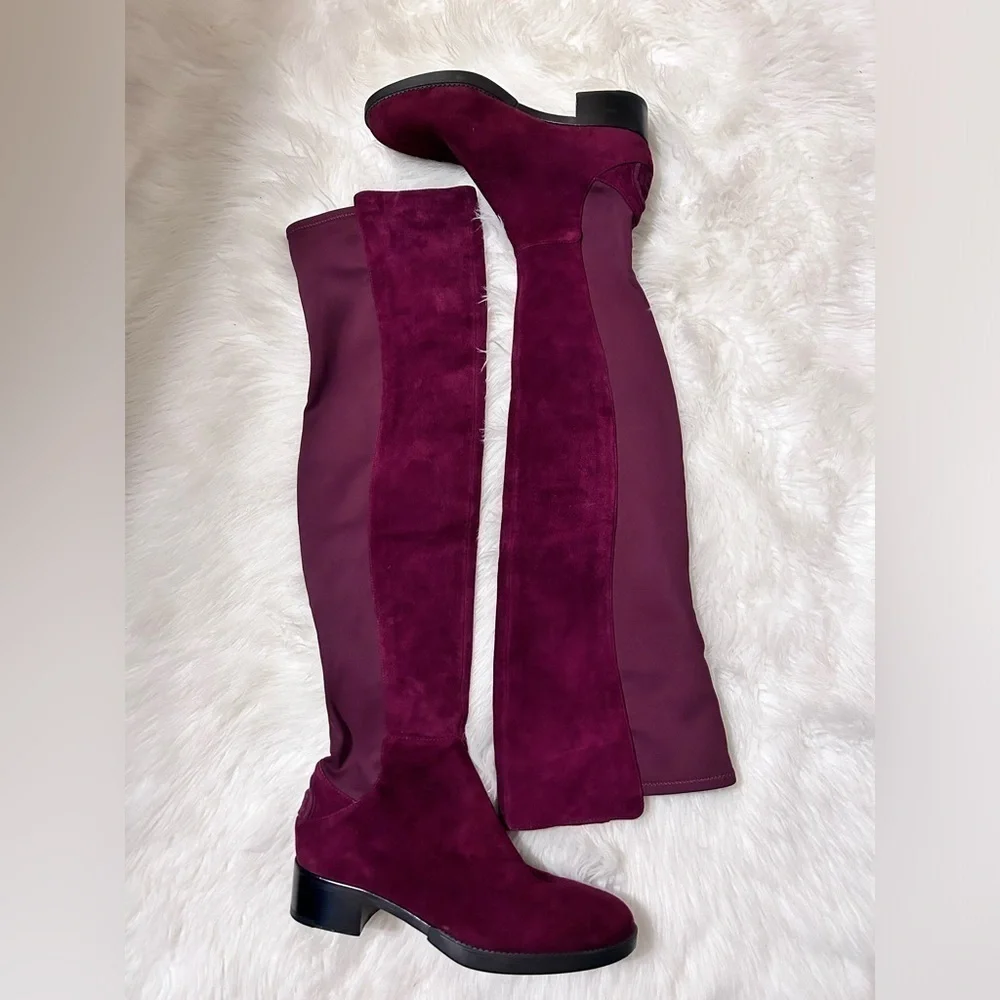 Tory Burch Caitlin over the knee suede boots